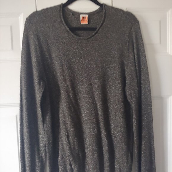 Olive Green (tweed speckle) Crew Neck Sweater Size Medium by Hollister - Picture 1 of 7